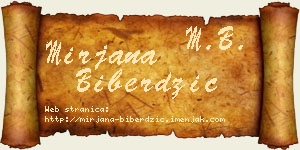 Mirjana Biberdžić vizit kartica